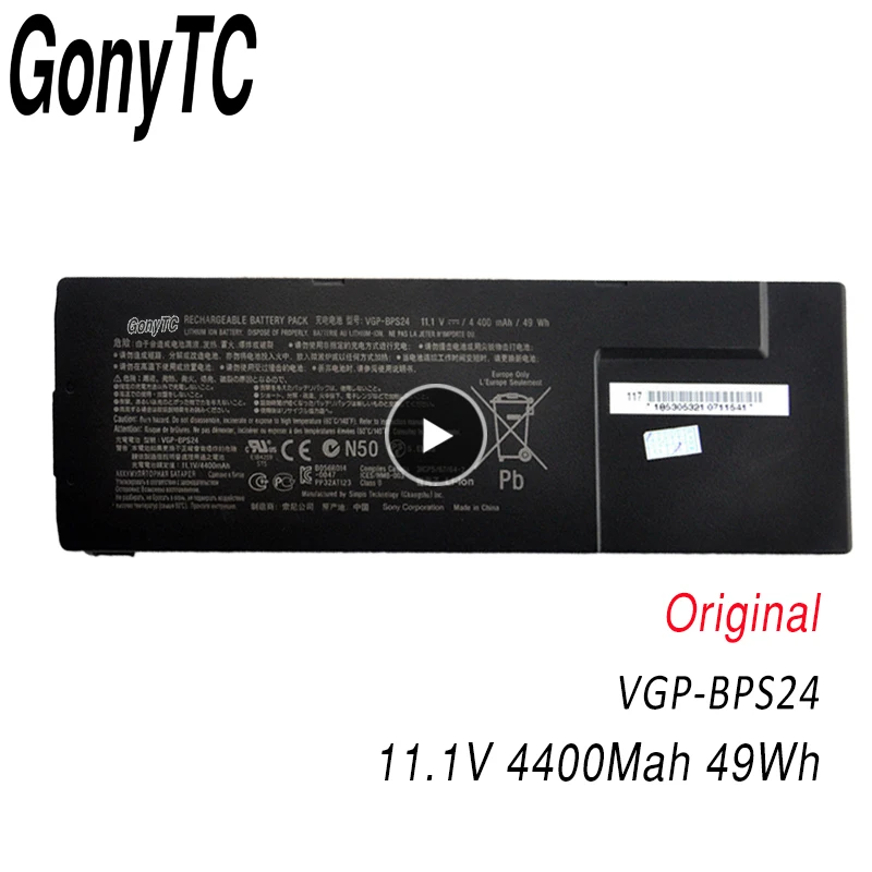 Оригинальный аккумулятор GONYTC для ноутбука SONY BPS24 VGP VAIO SVS S13 S13A S15|Аккумуляторы