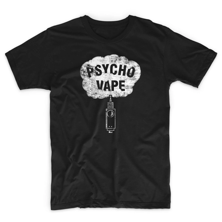 Vape футболка Psycho испаритель сигареты дым табак E-Cig Rda Rta топы новинка унисекс
