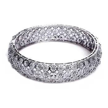 

2020 Newest Trendy Silver Plated Copper Alloy Bracelets for Women Luxury Wristabands Birthday Gift To Best Friend Jewelry