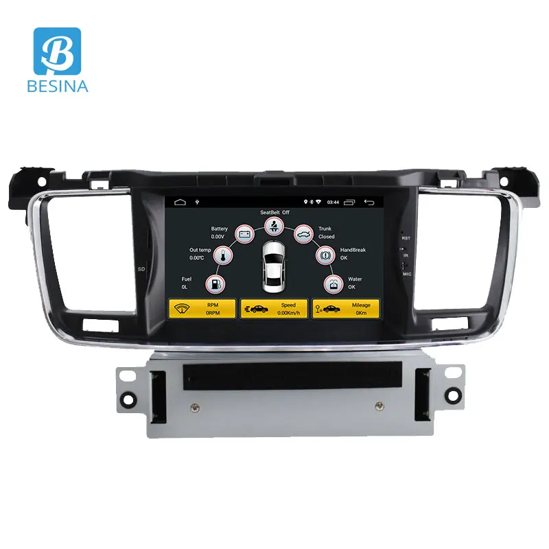 Besina Android 9,0 автомобильный dvd-плеер для peugeot 508 2011- 1024*600 wifi gps Навигация Аудио 1 Din автомобильный Радио Видео плеер