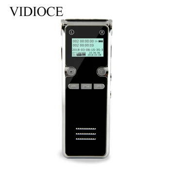 

VIDIOCE 8GB Portable Handheld Digital Voice Active Recorder With Long Standby Time Support MP3 Play For Lectures,Meeting,Class