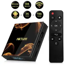 HK1 Lite Android 9.0 Smart TV BOX RK3228A 2G DDR3 16G EMMC ROM Set Top Box 4K 3D H.265 Wifi Media player TV Receiver play store