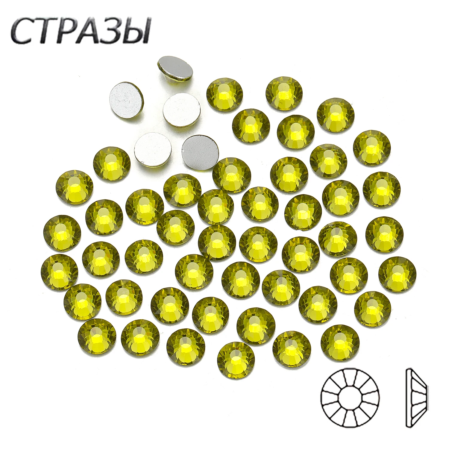 

CTPA3bI Olivine All Size Nail Art Strass Crystal Flatback Crystal Rhinestone Glass 3D Rhinestones For Nail Art Design Gems