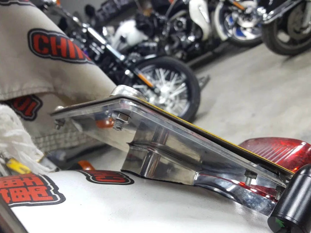 Мотоцикл хромированный Laydown наклон номерной знак рамка крепление для Harley Sportster Dyna