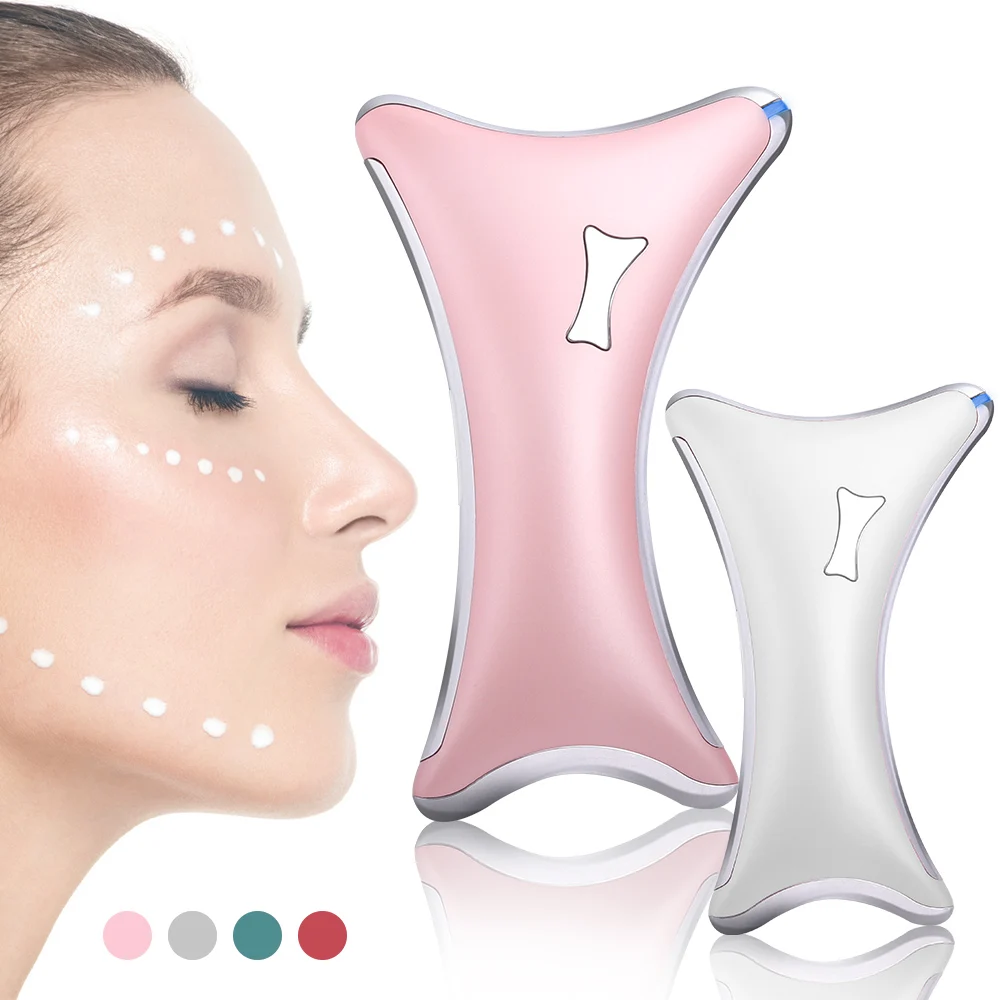 Electric Gua Sha Massager Heated Vibrating Light Photon Skin