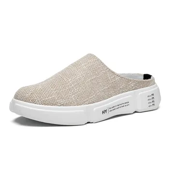

sneakers men 2020 classic Half slippers comfortable running shoes menLinen shoes summer espadrilles male fashion trend MA-34