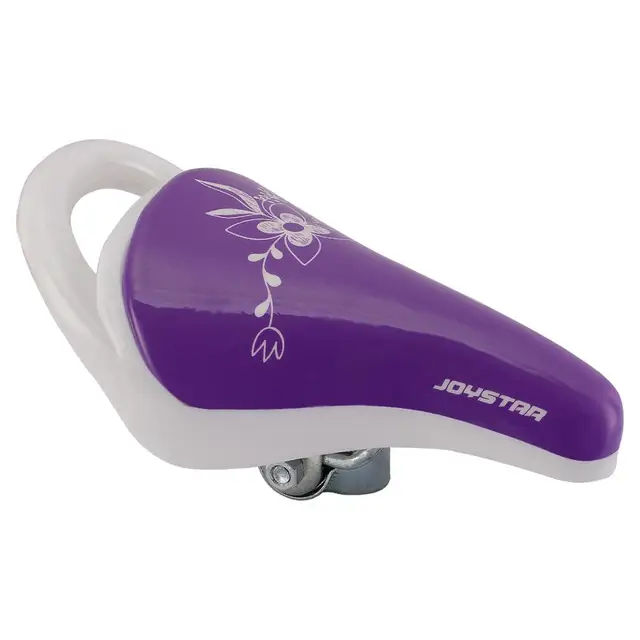 Shock Absorption Bicycle Saddle Steel Rail Hollow Breathable Gel Cycling Seat Soft Cushion Road Silicone Kids Bike Accessary Purple