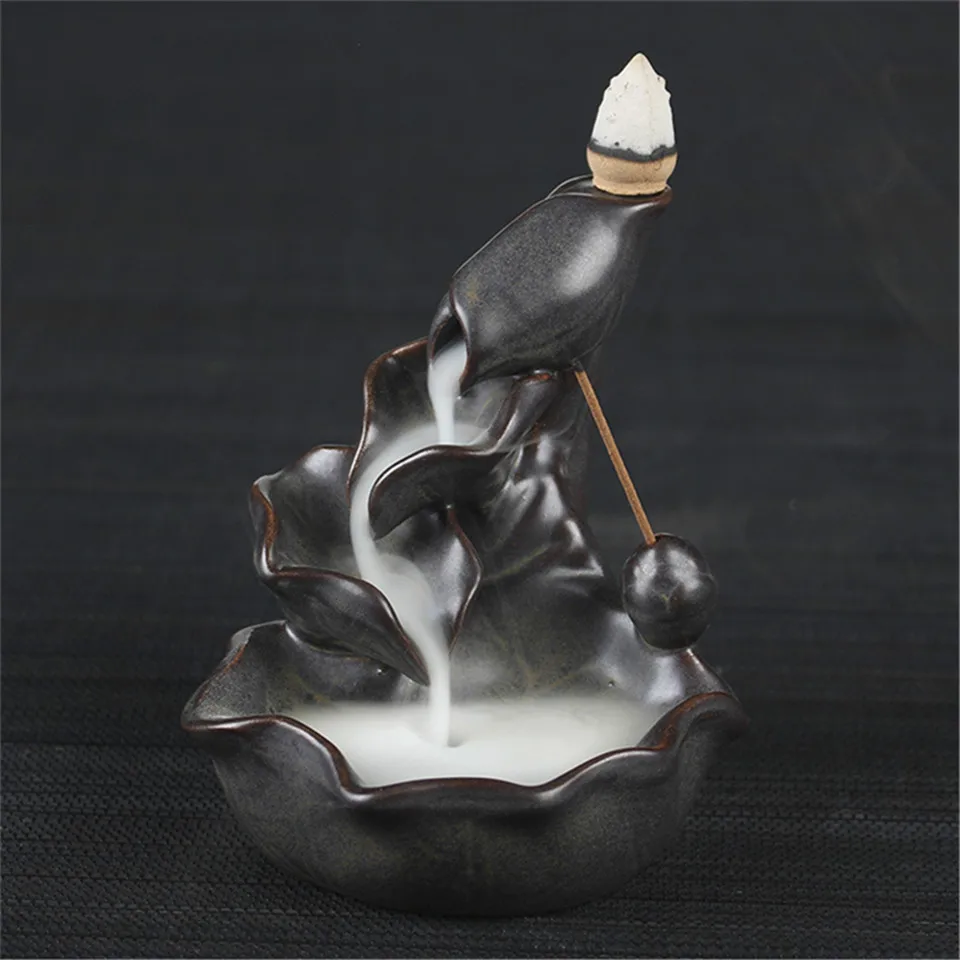 Waterfall Backflow Incense Burner Aromatherapy Furnace Lotus 