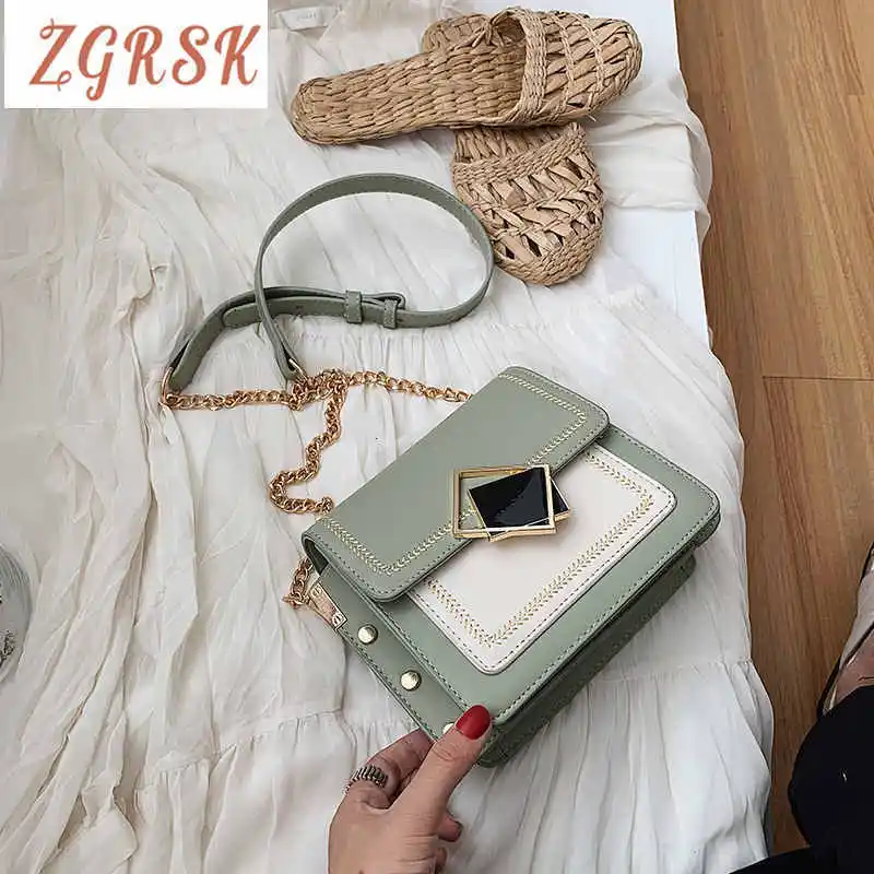 green Брендовые сумки через плечо из искусственной кожи для женщин, сумка для путешествий, модная простая сумка через плечо, женская сумка через плечо - Цвет: green