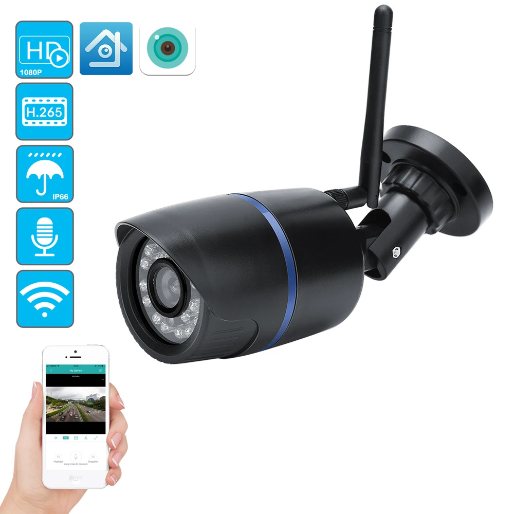 USAFEQLO аудио запись HD 1080P Wifi IP камера P2P CCTV видеонаблюдения с Micro SD/TF слотом для карт