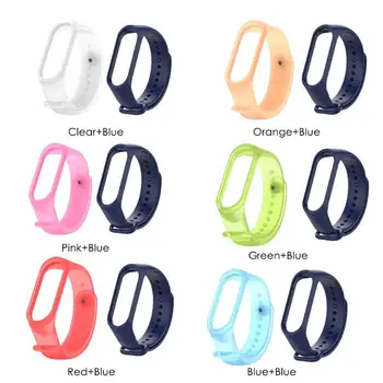 

Silicone Wrist Strap Belt+TPE Bracelet Watch Band 3pcs Tempered Glass for Xiaomi Miband 3 4 Clear Protector