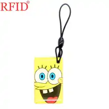 UID S50 1K 13,56 Mhz перезаписываемый брелок для ключей, бирки, сменный NFC Брелок, значок, броский клей, мультяшный рисунок, маркер, бирка, брелок, 1 шт