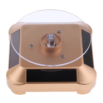 

Solar Powered Rotary Display Stand Turn Table Changing Color Lights, Widely used in supermarkets, retailing stores, exhibitions