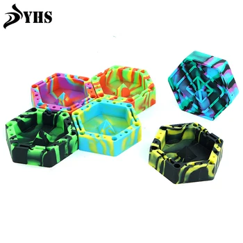 

Luminous Creative Silicone Ashtrays Light Ashtray New Unbreakable Decorative Tray Colorful Holder for Outside Indoor Home