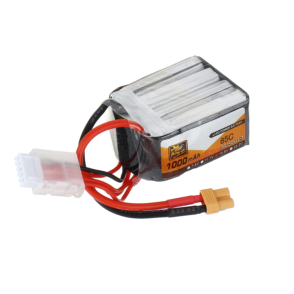 2 шт. ZOP power 14,8 в 1000 мАч 85C 4S Lipo батарея XT60 разъем для радиоуправляемого дрона FPV Racing