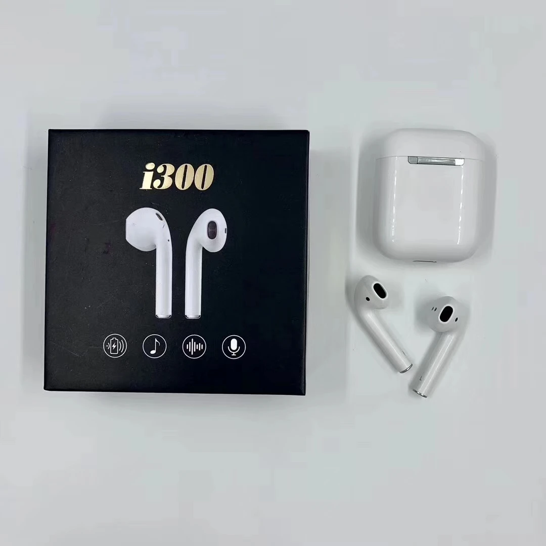 

i300 TWS 1:1 Replica Air2 Pop up Separate use Wireless Earphone QI Wireless Charging for Compatible with Android and iOS - White