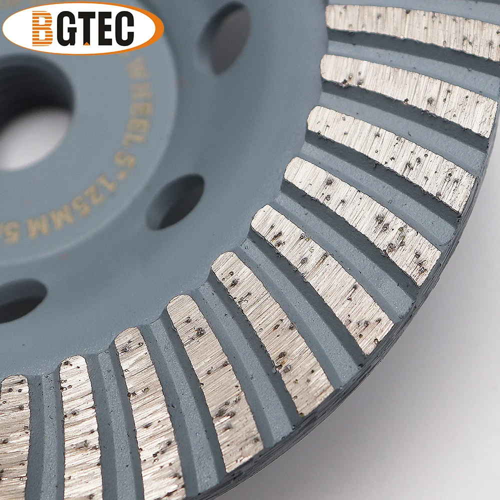 BGTEC 1pc 4'' 4.5'' 5'' 7'' diamond grinding wheels 5/8-11 Thread grinding disc for marble, concrete, construction material