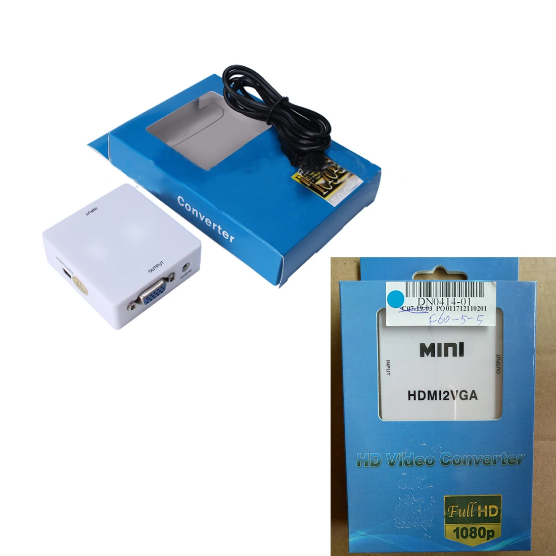  Convertitore con Audio HDMI2VGA Video Box Adapteroriginal Hd 1080P Mini Hdmi a Vga per Xbox360 Pc D