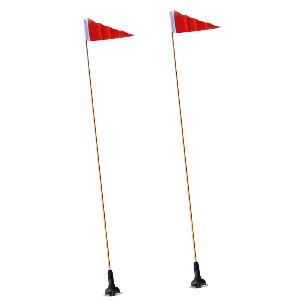 2Pcs Boat Canoe Kayak 47 Inch Safety Flag Base Kit with DIY Mount for Water Sports - Premium & Universal, Easy installation