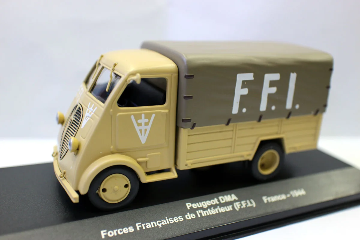 Altaya 1/43 Scale PeuGgeoot DMA Forces Francaises de l' interieur F.F.I France 1944 Military Truck Diecast for collection