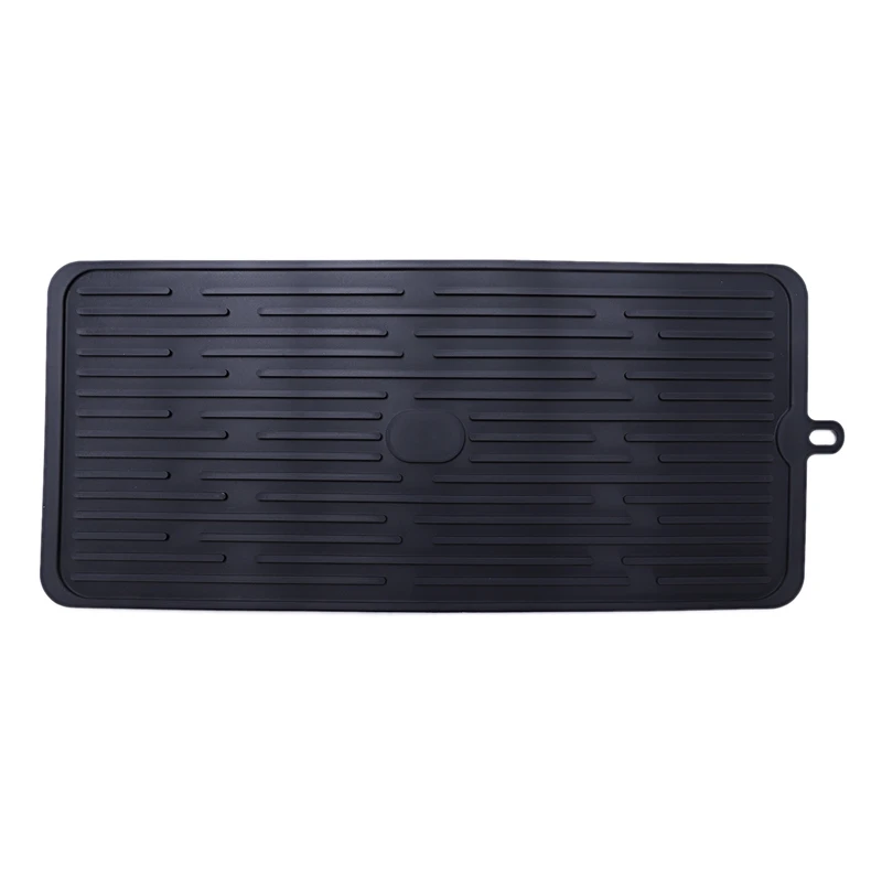 

Bar Silicone Drain Pad Drying Mat Dish Kitchen Thick Counter Deep Grooves Dry Water Glass Drain Pad Tampon De Silicone