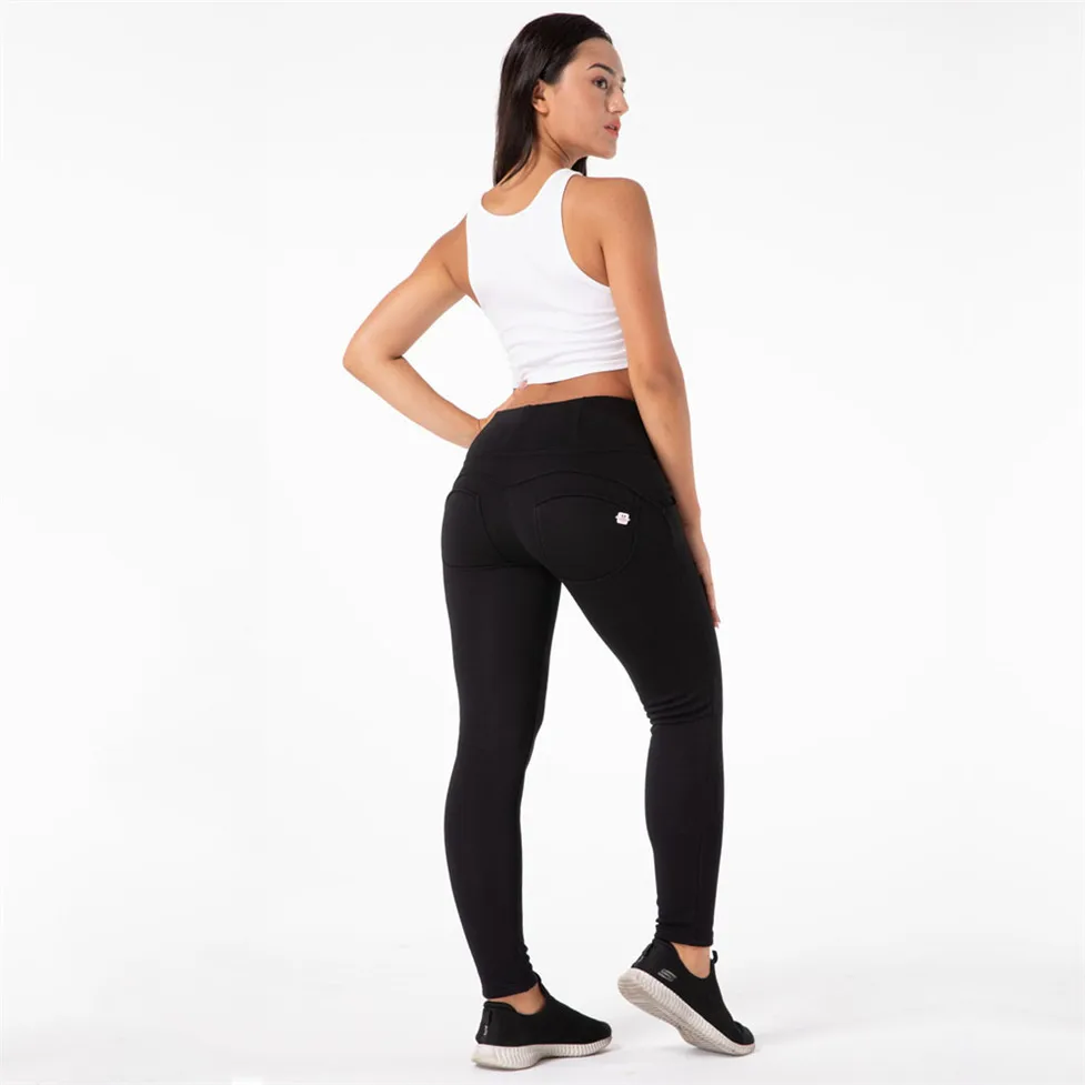 alta preto leggings scrunch bum fitness collants grosso legging para o inverno