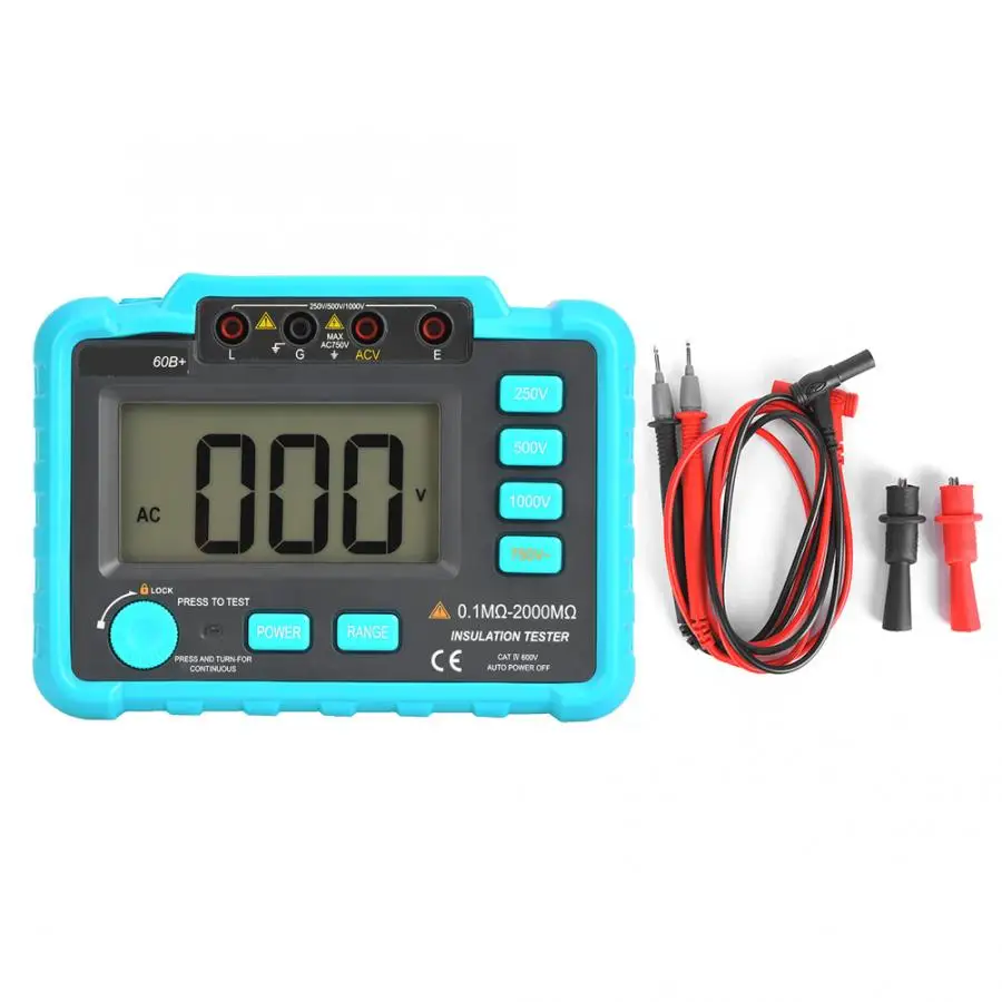 

Insulation Resistance Tester VC60B+ Digital Multimeter Insulation Resistance Tester Meter Electrician Test Instrument