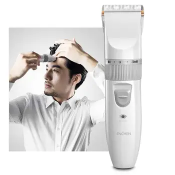 

ENCHEN Adult Electric Rechargeable Low Noise Haircut Hair Trimmer Clipper Kit Youcan rotate the bu-ttons to make fine adjustment