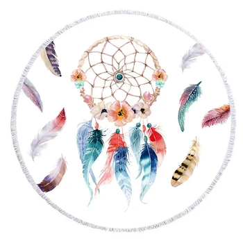 

Big deal Dream Catcher Series fiber Beach Towel Sports Yoga Blanket Swimming Bath Towel Home Carpet Decoration Outdoor Camping C