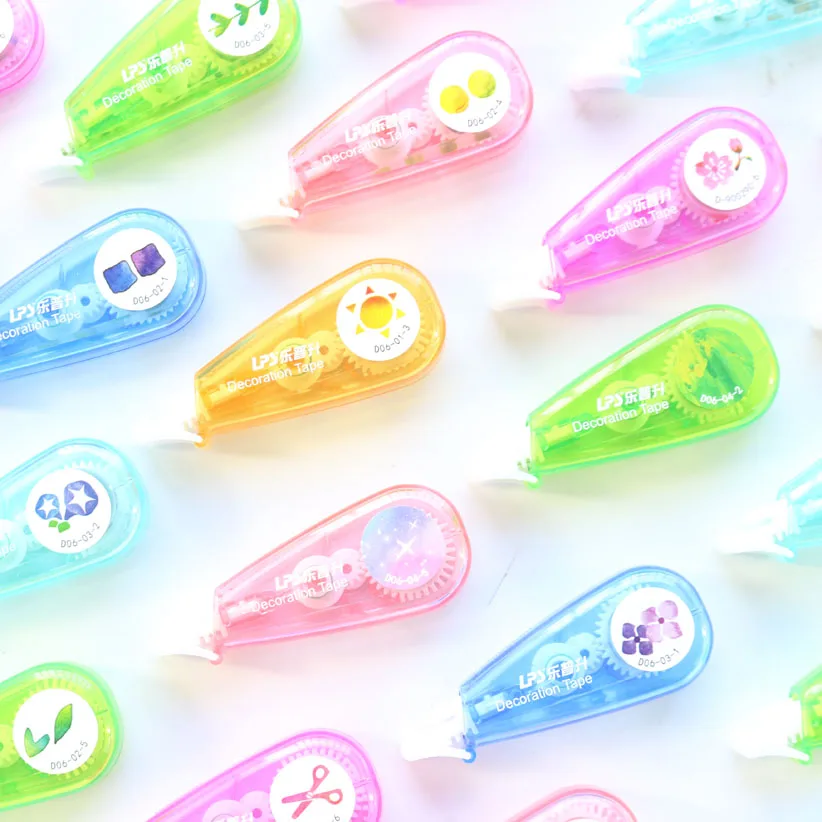 Милая декоративная Корректирующая лента kawaii для школьников мультфильмов пресс