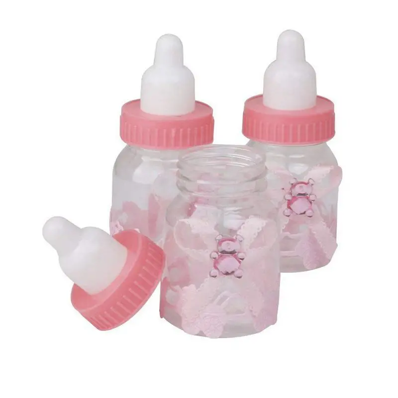 12 шт Детские вечерние бутылки для душа для украшения конфет(розовый+ синий