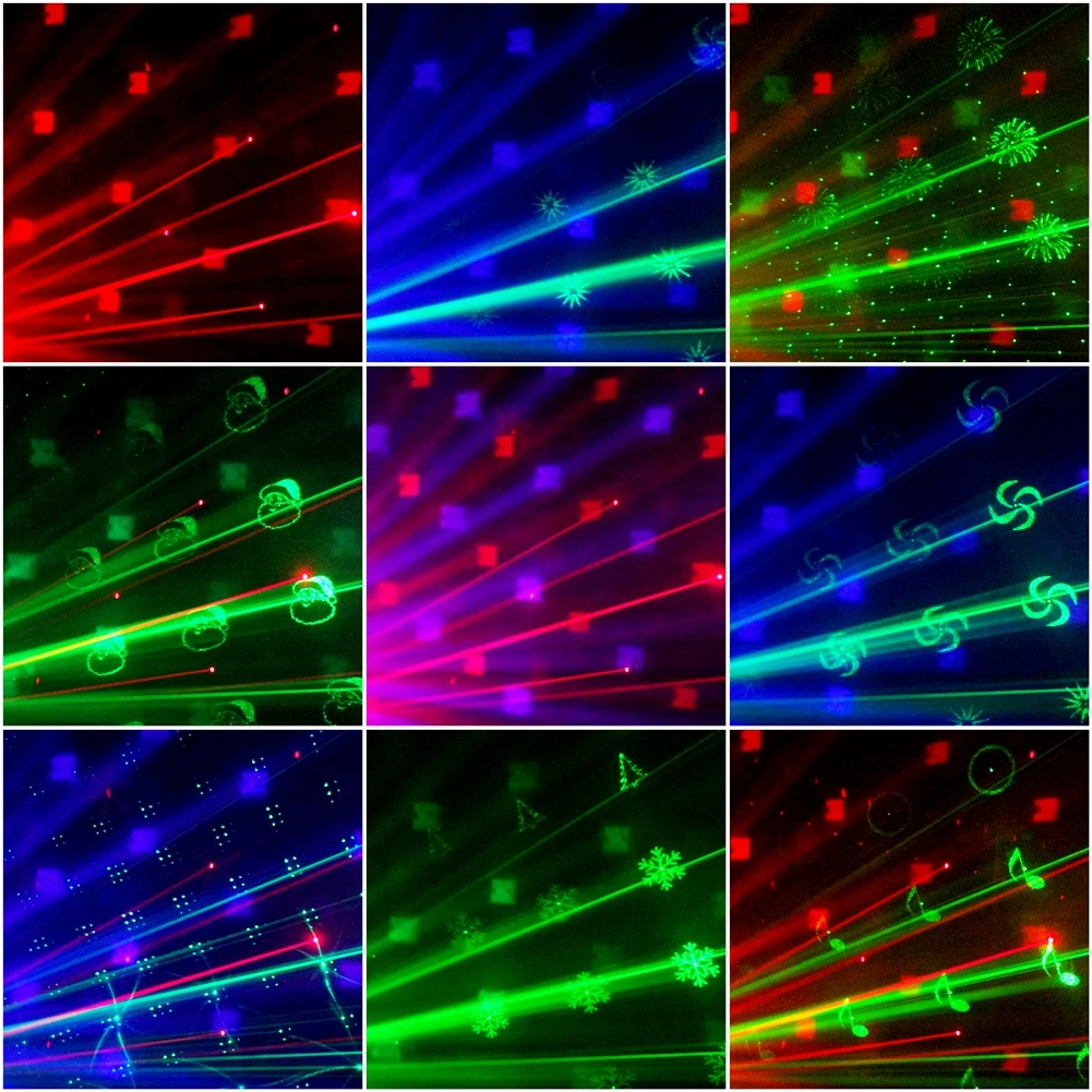 RGB Partido Projetor Laser com Controle Remoto,