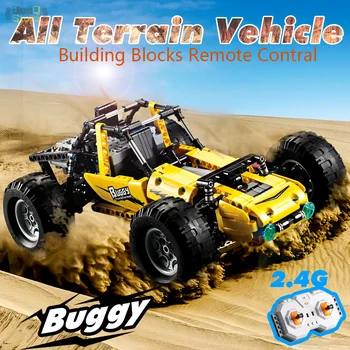 

CaDA Building Blocks RC Cars All-Terrain Vehicle High-Simulation Buggy Model 2.4G Wireless Remote Control Block Car Toys