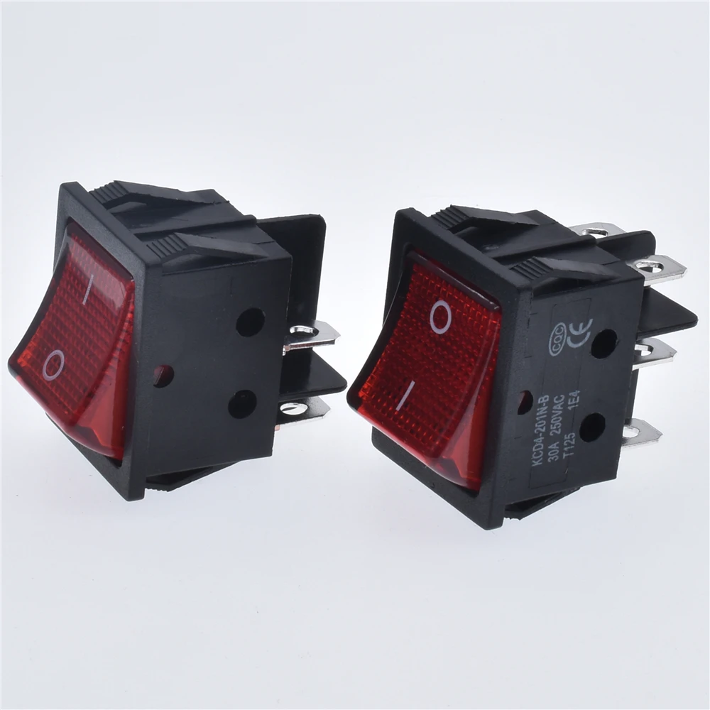 red copper rocker power switch botao 4pin 03