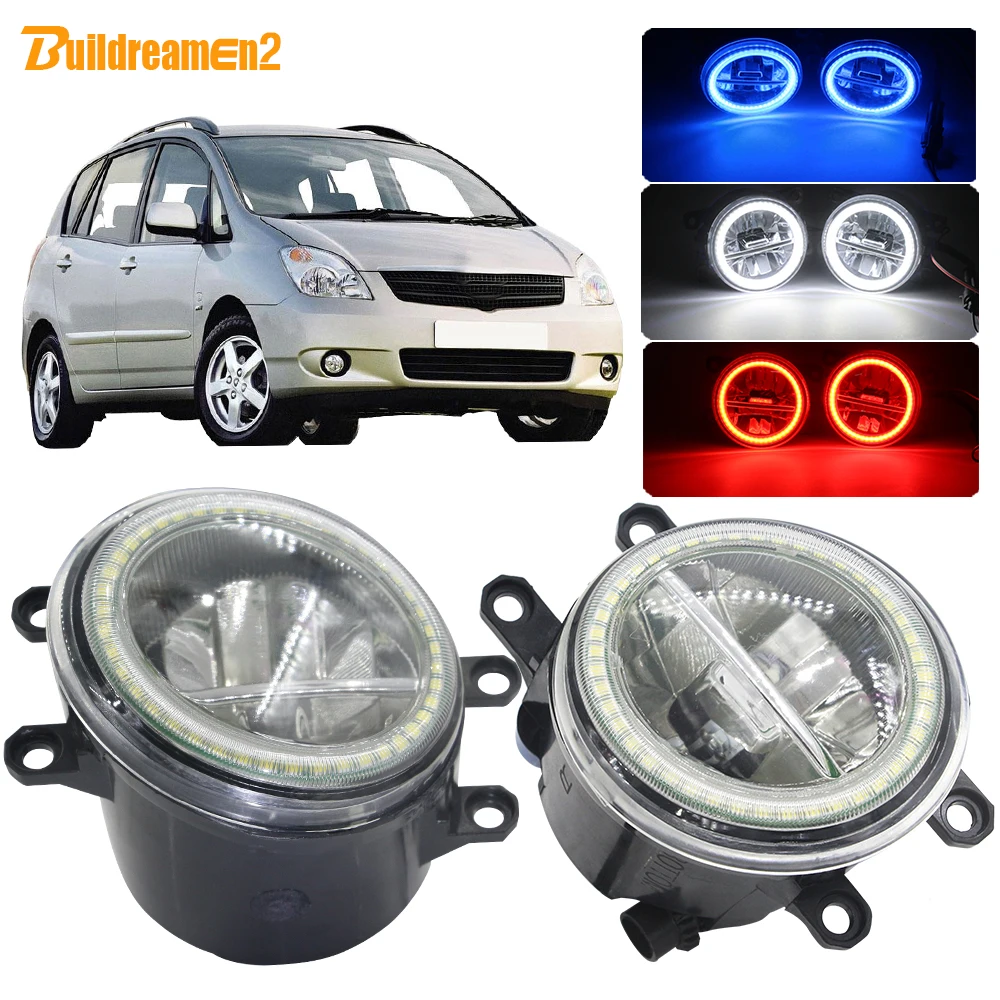 

Buildreamen2 For Toyota Corolla (ZER_, ZZE_) MPV 2004-2009 Car 4000LM LED Lamp Fog Light Angel Eye Daytime Running Light H11 12V
