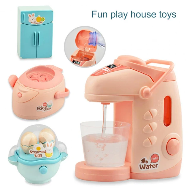 New Kids Toy Fridge Refrigerator Accessories With Ice Dispenser Role  Playing For Kids Kitchen Cutting Food Toys For Girls Boys - AliExpress
