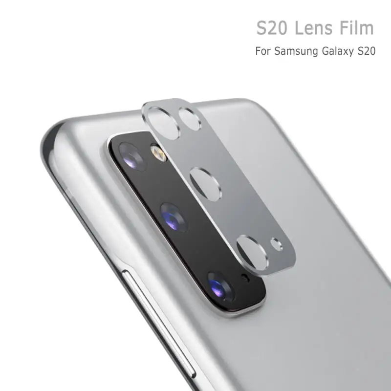 1pc Mobile Phone Lens Protective ring Film Back Camera Lens Tempered Glass with aluminum alloy Film for Samsung S20