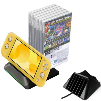 

For Nintend Switch & Switch Lite Mini 2019 Console Charging Stand Charger Dock Station W/ 6 Game CD Holders For Nintendo Switch