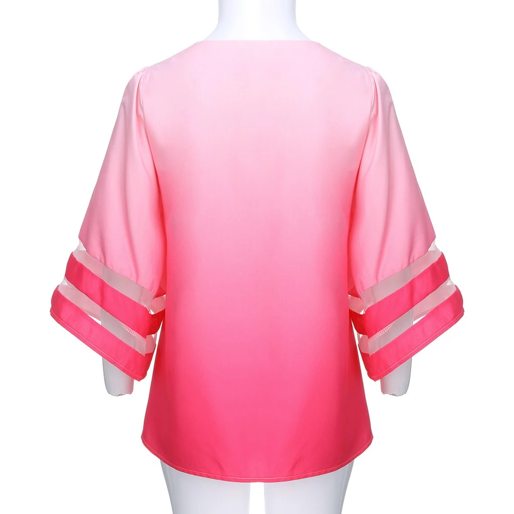 JAYCOSIN Fashion Loose Blouse V-Neck Women
