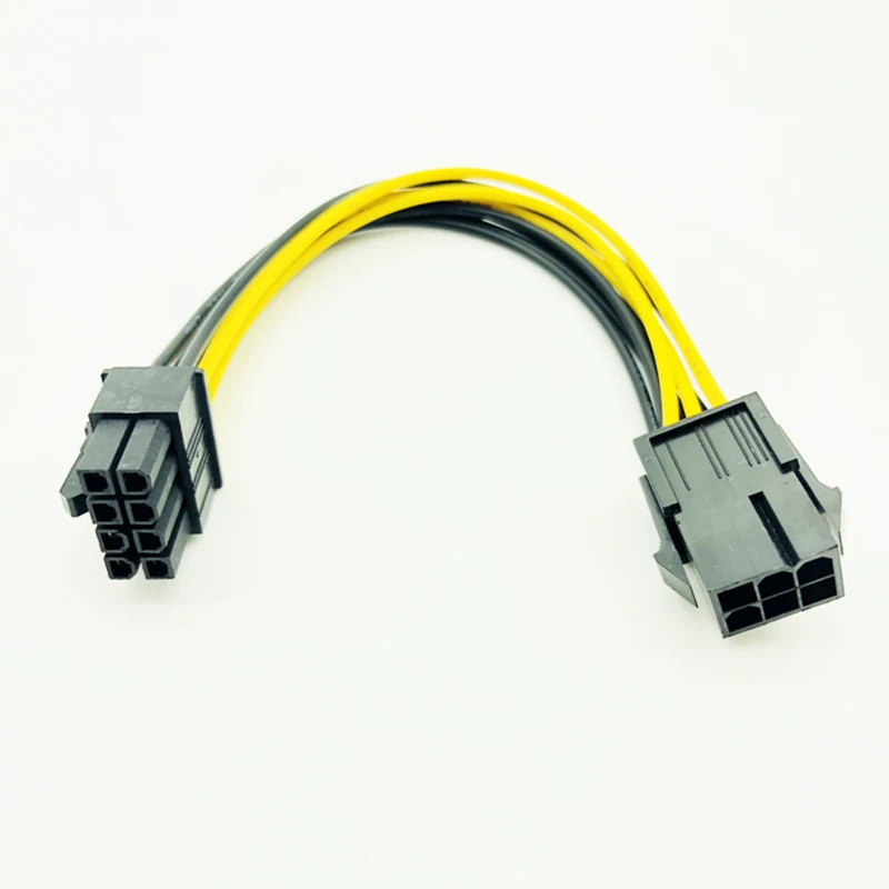 10 шт./лот 6-контактный разъем Feamle на 8-контактный PCI Express кабель преобразователя