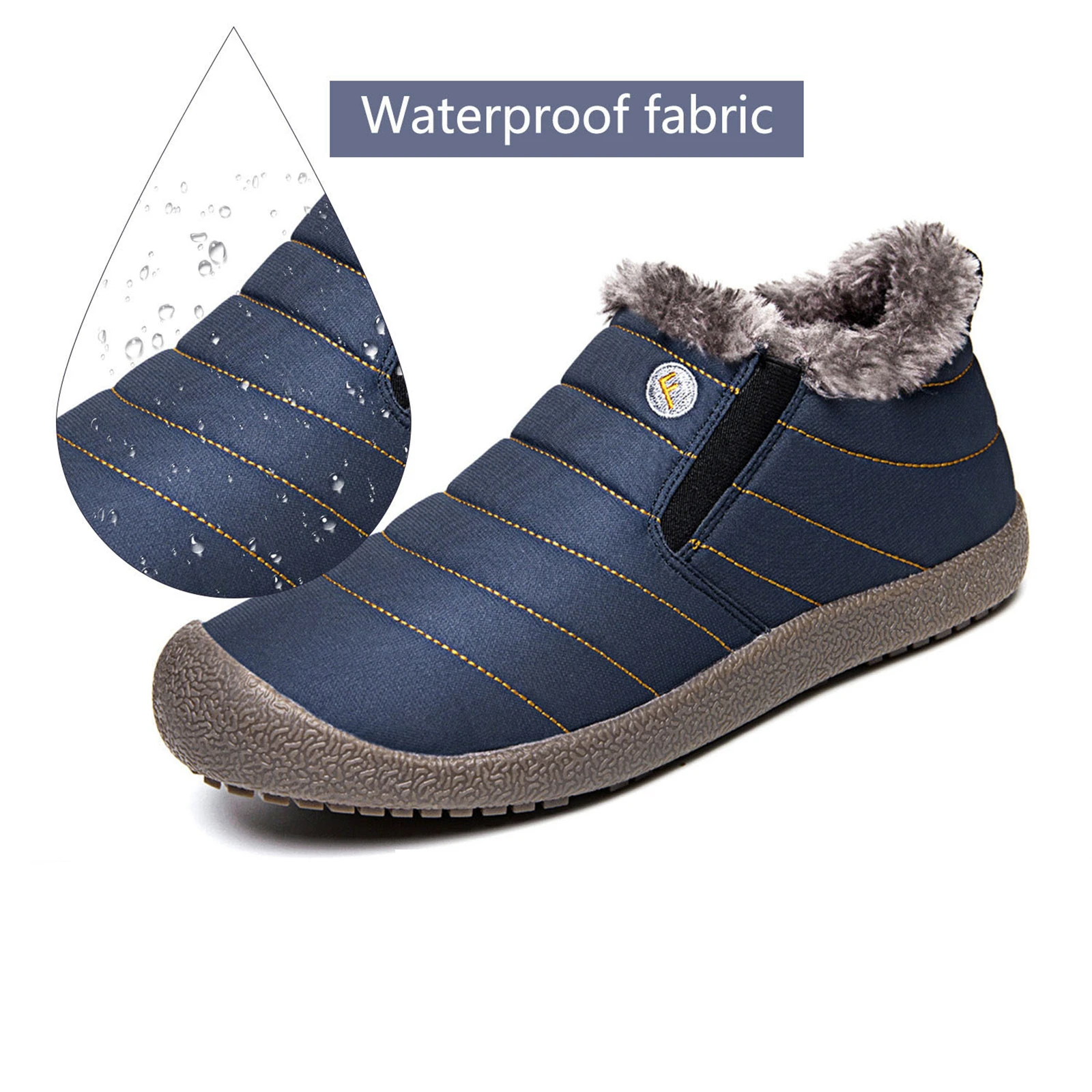 BAOLESEM Winter Snow Boots Man Ankle Boots Waterproof Fur Warming Snow Boots for Man Anti-skid Lightweight Snow Winter shoes