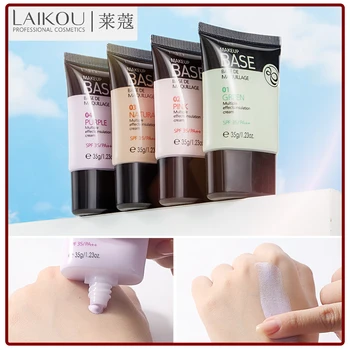 

Laikou Face Makeup Base Make Up Concealer Liquid Foundation Whitening Primer Oil Control Soft BB Cream Waterproof Lasting 4Color