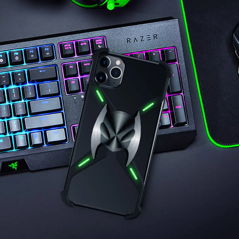 Магнитный бампер Marvel с люминесцентным Бэтменом для iPhone 11 Pro MAX XS X XR 7 8 Plus, Алюминиевый металлический каркас, противоударный чехол