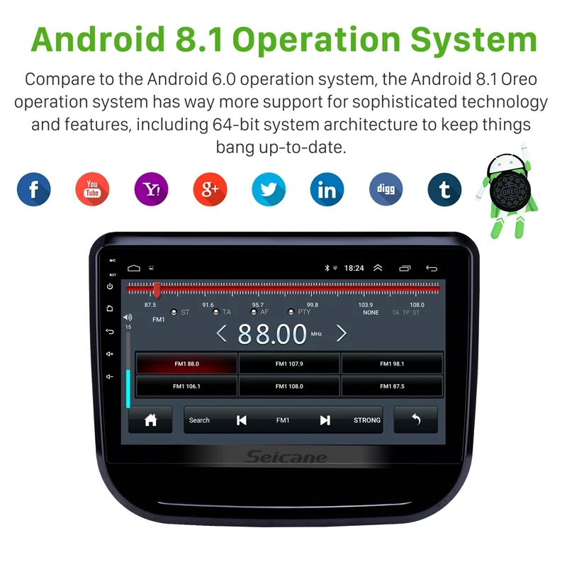  Seicane GPS Navi Car Autoradio 10.1