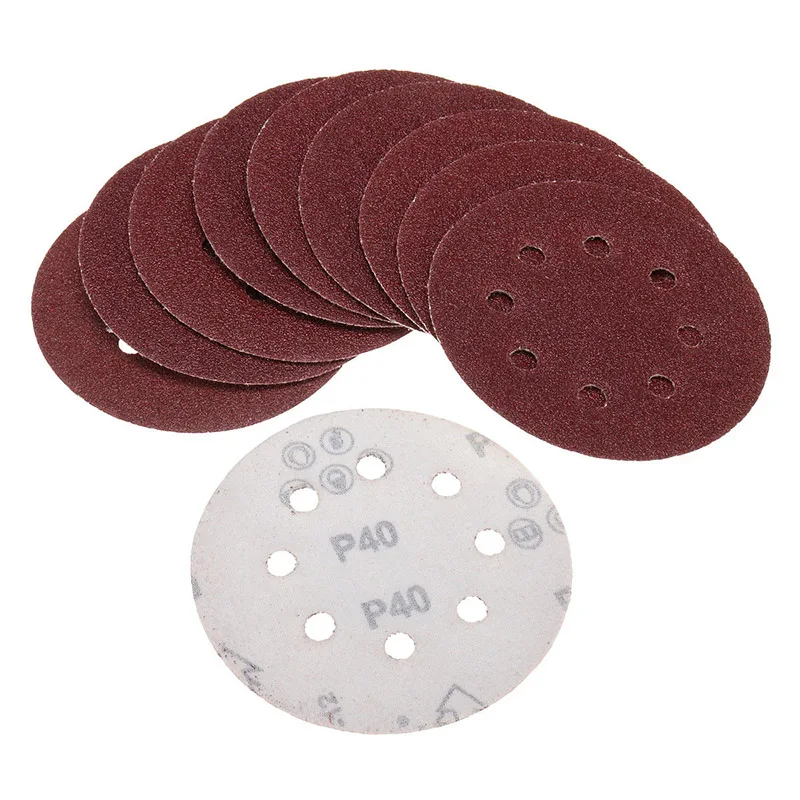 

160pcs 5inch Sanding Discs 125mm 8 Hole Pads 40-2000 Grit Sander Sandpaper For Metal And Non-Metal Polishing And Grinding
