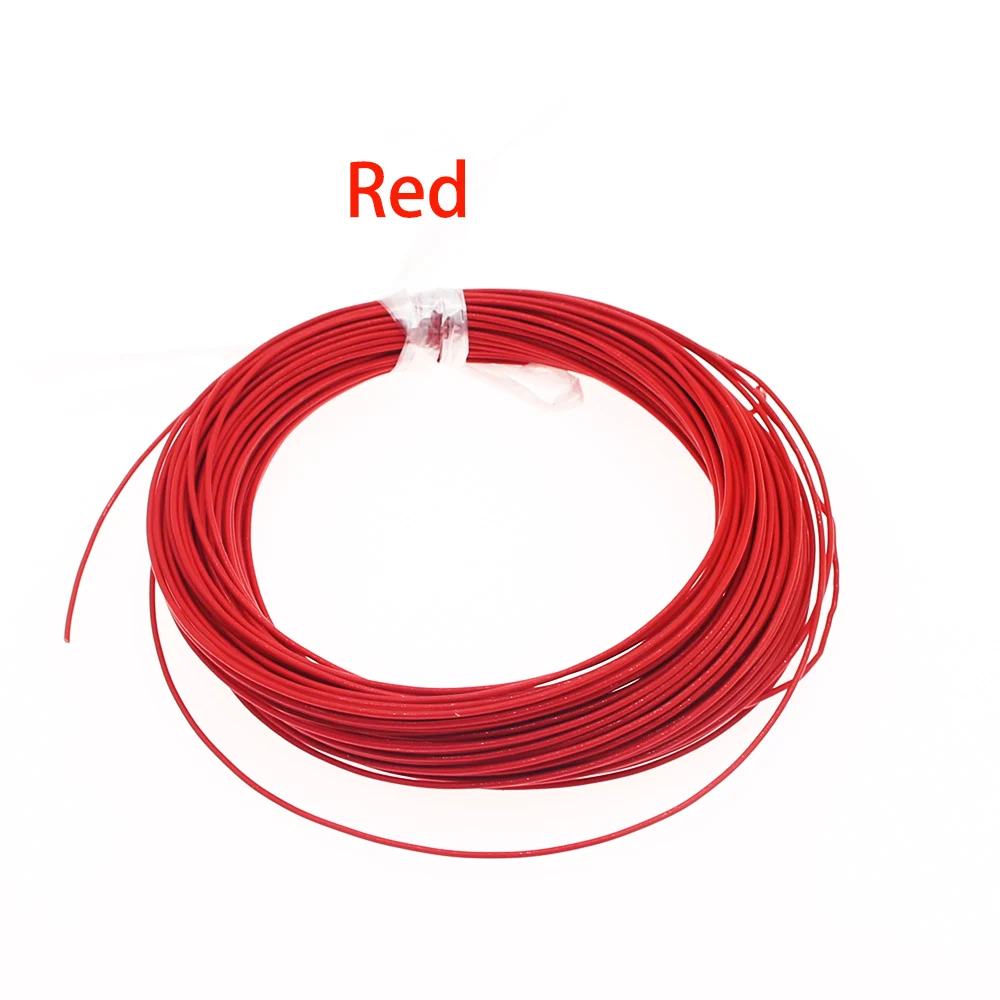 Red 10 м 22AWG FEP покрытый серебром провод 0,35 высокотемпературный провод dupont - Цвет: Red
