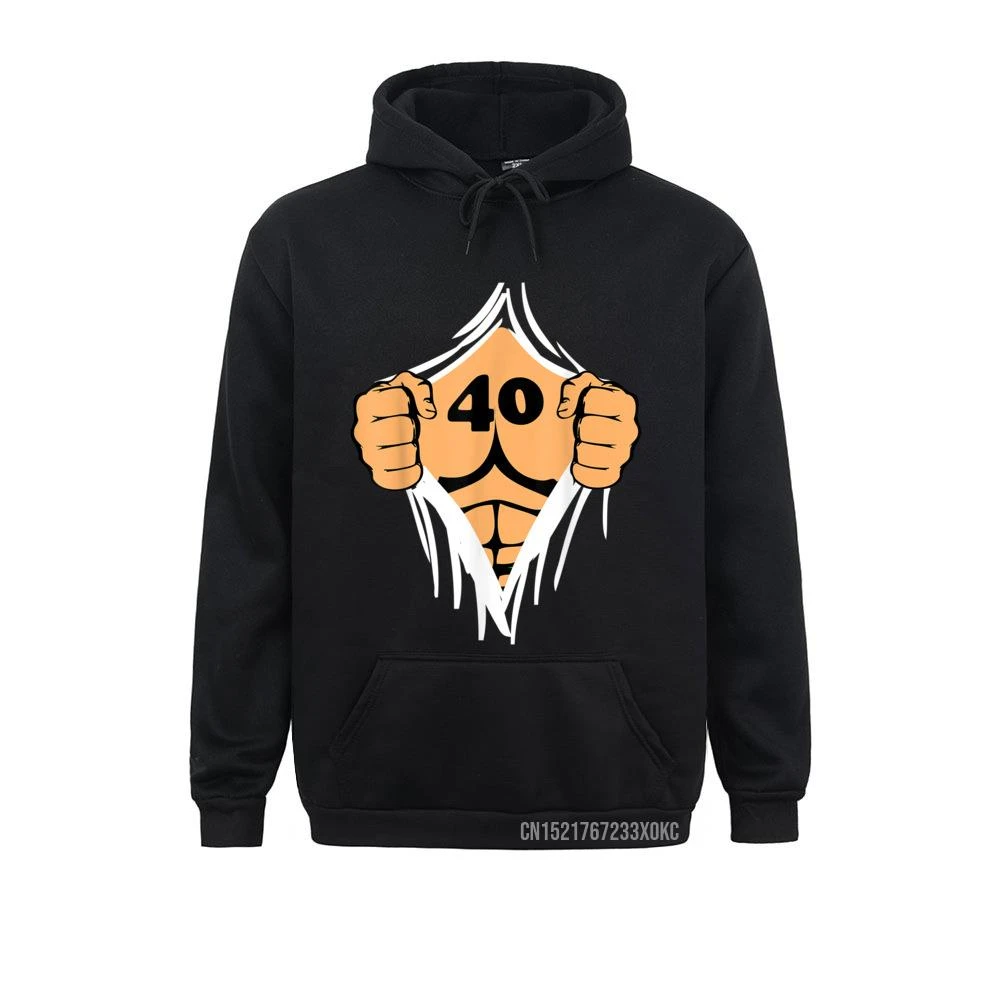 Sudaderas de pecho abierto para adulto, sudaderas con capucha estampadas de diseño, ropa deportiva clásica, regalo divertido de mordaza de cumpleaños de 40 con capucha y sudaderas| - AliExpress