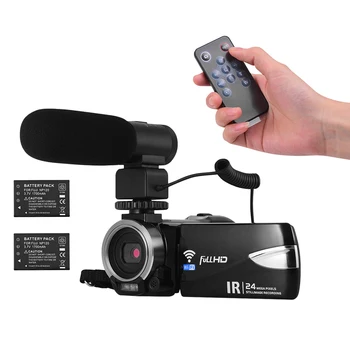 

Portable Multi-functional 1080P FHD Digital Video Camera Camcorder DV Recorder 24MP Support IR WiFi Connection 16X Digital Zoom