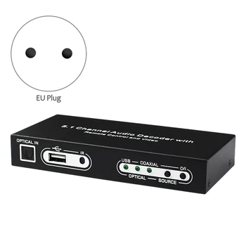 

o Decoder USB Optical Fiber Converter Digital to Analog Digital Optical 5.1 Decoder Supports Remote Wake-Up(EU Plug)