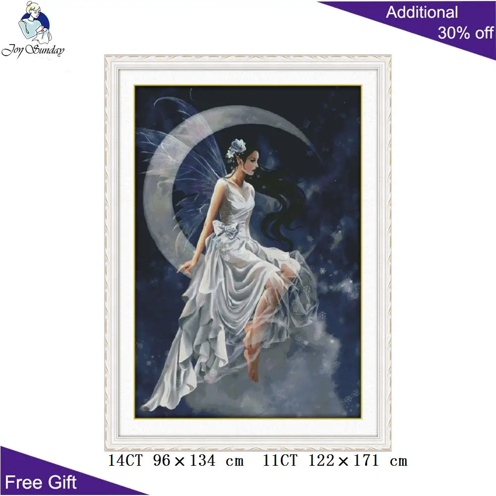 Сказочные наборы для стежков Joy Sunday The Moon крест накрест R866 (1) 14CT 11CT отсчитывание и